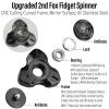FREELOVE Metal Fidget Spinner for Adults, Stainless Steel Heavy Spinning Toys, Small Mini 2nd Fox Hand Gyro, Bearing Premium Long High Spin Fidget Block, Black view 3