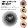 FREELOVE Metal Fidget Spinner for Adults, Stainless Steel Heavy Spinning Toys, Small Mini 2nd Fox Hand Gyro, Bearing Premium Long High Spin Fidget Block, Black view 4
