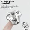 FREELOVE Metal Fidget Spinner for Adults, Stainless Steel Heavy Spinning Toys, Small Mini 4th Fox Hand Gyro, Bearing Premium Long High Spin Fidget Block, CNC Silver view 2