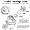 FREELOVE Metal Fidget Spinner for Adults, Stainless Steel Heavy Spinning Toys, Small Mini 4th Fox Hand Gyro, Bearing Premium Long High Spin Fidget Block, CNC Silver view 3