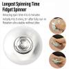 FREELOVE Metal Fidget Spinner for Adults, Stainless Steel Heavy Spinning Toys, Small Mini 4th Fox Hand Gyro, Bearing Premium Long High Spin Fidget Block, CNC Silver view 4