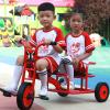 Preschool Kids Tricycle, Kids Kindergarten Pedal Tricycle Toddler Bike,Carbon Steel Trike Frame Outdoor Play Equipment Big Wheel Trike for 2-6 Years Old(110cm(43.3in), Red) view 2