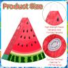 Aoriher Small Watermelon Piata with Blindfold Bat Fruit Piata Summer Decorations for Birthday Party Summer Theme Party Game Supplies, 12.6 x 13 x 3 view 3