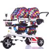 Double Lightweight Child 3 Wheel Bike, Children 4 in 1 Trike Twin Seat Trolley,Comfort Tricycle with Basket, Detachable Handlebar and Canopy for 12 Months to 6 Years (115x98cm(45.3x38.6in), Colour) view 1