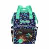 M YESCUSTOM Customized Diaper Bag with Name, Personalized Butterfly Waterproof Bag with Large Capacity for Travel Birthday Mother's Day Gift for Women New Mom view 3