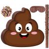 Harrycle Poop Piata Set Included Brown Funny Poop Piata Black Yellow Piatas Stick Blindfold Confetti for Adults Birthday Fiestas Poop Party Game Decorations, 13.4 x 12.6 x 3 Inch view 1