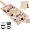 22.8" Foldable Large Fast Sling Puck Game Slingshot Games Toy for Adults Table Desktop Battle Wooden Hockey Table Game Family Foosball Winner Board Games view 1