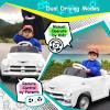 Joywhale 12V Kids Ride on Car Licensed Chevrolet 3100 Pickup Battery Powered Motorized Electric Car, with 7AH Big Battery, 2.4G Remote Control, 3-Speeds, Storage Space, Music, Retro Style, White view 3