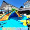 ROOJER Inflatable Water Slide Park for Kids Backyard 8-in-1 Blow Up Crocodile Spray Slide with 450W Blower, Splash Pool, Climbing Wall, Water Cannon, Basketball Hoop for Summer Outdoor Play Party Gift view 2