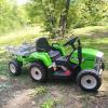 SEHOMY Kids Ride on Tractor with Trailer and 25W Dual Motors, 12V Battery Powered Electric Kids Car Vehicle Toys with Remote, 3-Gear-Shift, Music, LED Lights,USB, Power Wheels for Boys Green view 1