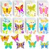 48 Pieces Make a Face Animal Stickers Make Your Own Princess Car Stickers Zoo Farm Themed Fun Princess Stickers for Kids Party Favors, Rewards, Art Craft with 8 Designs(Butterfly) view 1