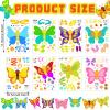 48 Pieces Make a Face Animal Stickers Make Your Own Princess Car Stickers Zoo Farm Themed Fun Princess Stickers for Kids Party Favors, Rewards, Art Craft with 8 Designs(Butterfly) view 2