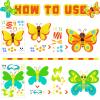 48 Pieces Make a Face Animal Stickers Make Your Own Princess Car Stickers Zoo Farm Themed Fun Princess Stickers for Kids Party Favors, Rewards, Art Craft with 8 Designs(Butterfly) view 3
