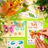 48 Pieces Make a Face Animal Stickers Make Your Own Princess Car Stickers Zoo Farm Themed Fun Princess Stickers for Kids Party Favors, Rewards, Art Craft with 8 Designs(Butterfly) view 4