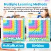 YGC LAOMI 12x12 Multiplication Chart Press Bubble Sensory Toy, Math Fidget Chart for Kids, Times Tables Learning Game, Stress Relief Classroom Homeschool Manipulatives view 4