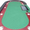 INO Desgin Poker Table for 10 Players 96 inches Luna Ultra with Speed Cloth Racetrack Chip Tray Double DropBox Wooden Legs, Green view 2