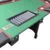 INO Desgin Poker Table for 10 Players 96 inches Luna Ultra with Speed Cloth Racetrack Chip Tray Double DropBox Wooden Legs, Green view 3