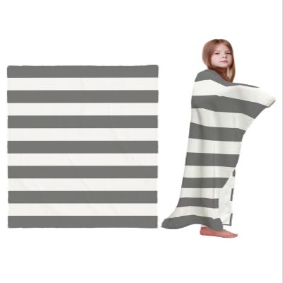 Baby Blanket for Girls Boys Grey and White Stripes Baby Swaddle Blanket Striped Simple Style Soft Fleece Baby Blanket Lightweight Cozy Throw Blanket for Newborn Infant Toddler 30x40 inch
