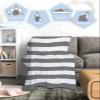 Baby Blanket for Girls Boys Grey and White Stripes Baby Swaddle Blanket Striped Simple Style Soft Fleece Baby Blanket Lightweight Cozy Throw Blanket for Newborn Infant Toddler 30x40 inch view 2