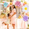 20 Daisy Flower Balloons, Floral Aluminum Foil Balloons for Birthday, Wedding Party Decorations view 3