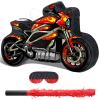 Shappy 3D Train Piata Red Motorcycle Piata Small Race Car Birthday Decor with Blindfold Stick Confetti Railroad Bike Car Party Decorations for Racing Theme Birthday Favors Supplies(Redmotorcycle) view 1