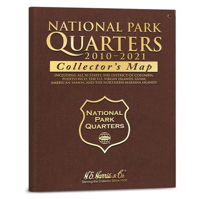 Whitman Coin Collectors Board Traditional Coin Map US National Parks Quarter Series 2010 2021