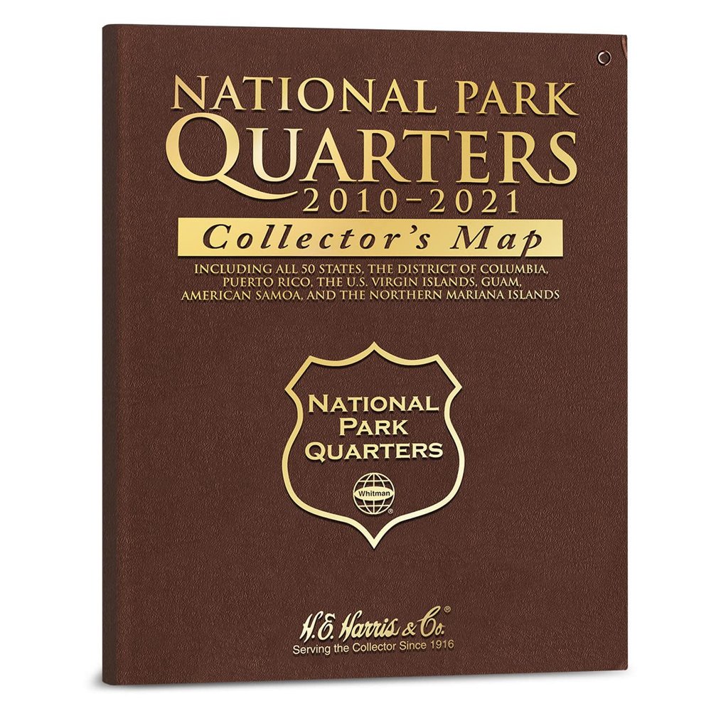 Whitman Coin Collectors Board Traditional Coin Map US National Parks Quarter Series 2010 2021