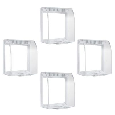 Operitacx 4pcs Socket for Home Transparent Splash Outlet Protective Cover for Use for Kitchen and More
