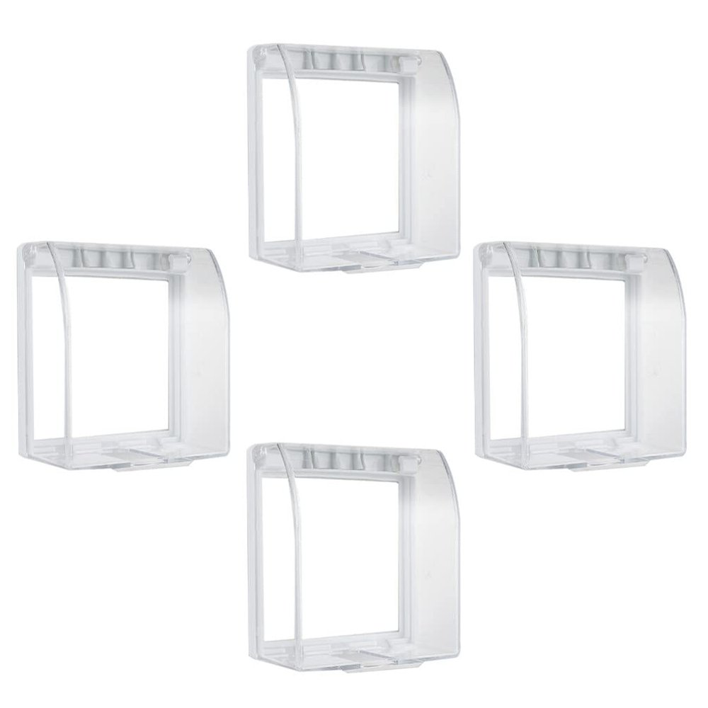 Operitacx 4pcs Socket for Home Transparent Splash Outlet Protective Cover for Use for Kitchen and More