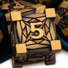 ARUOHHA DND Metal Dice Set Crystal Shards Dice with Gift Box, 7PCS Antique Gold Polyhedral Dice RPG Role Playing Game Handmade 6 Sided D and D Dice Set D20 D12 D10 D8 D6 D4 view 1