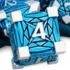 ARUOHHA DND Metal Dice Set Crystal Shards Dice with Gift Box, 7PCS Silver Blue Polyhedral Dice RPG Role Playing Game Handmade 6 Sided D and D Dice Set D20 D12 D10 D8 D6 D4 view 1