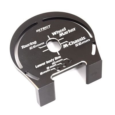 Integy Black Billet Machined Aluminum Wheel Well Marker for 1/10 Scale On-Road Cars