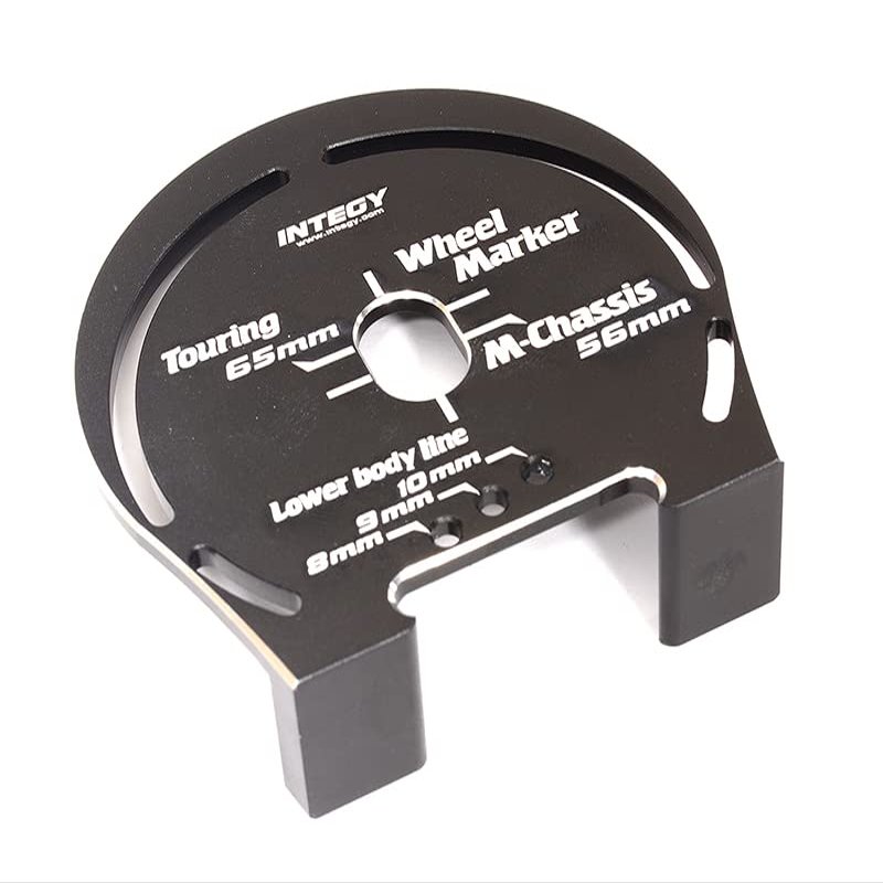 Integy Black Billet Machined Aluminum Wheel Well Marker for 1/10 Scale On-Road Cars