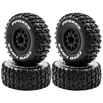 Integy Short Course 2.2/3.0 Wheel for 12mm Hex & Tire Set (4) 1/10 Scale (O.D.=110mm)