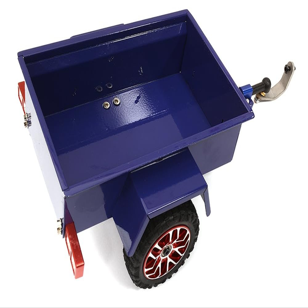 Integy Realistic Blue Metal Cargo Utility Box Trailer for 1/24 Scale RC 144x91x53mm