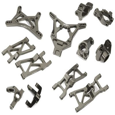 Integy Grey Billet Machined Suspension Upgrade Kit for Losi 1/10 2WD 22S Drag Car