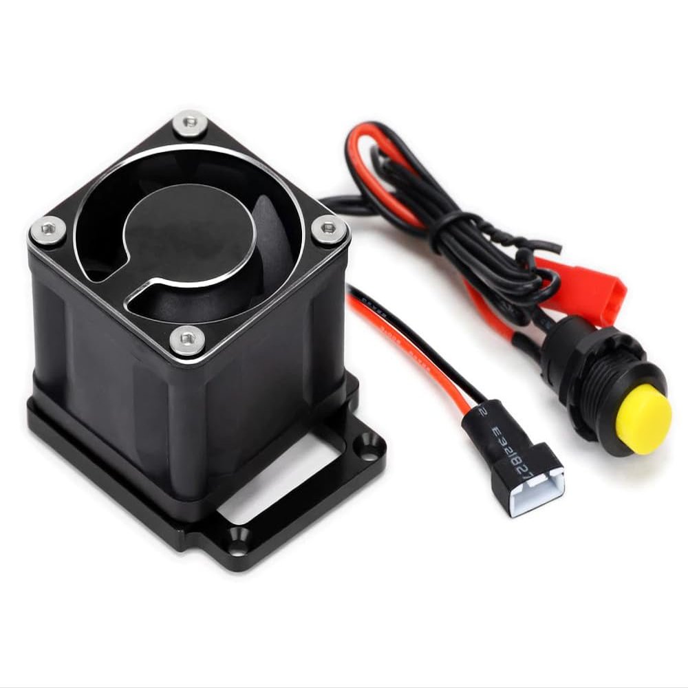 Black 39x39x28mm HD Cooling Fan w/Alloy Mount for Traxxas 1/8 Sledge