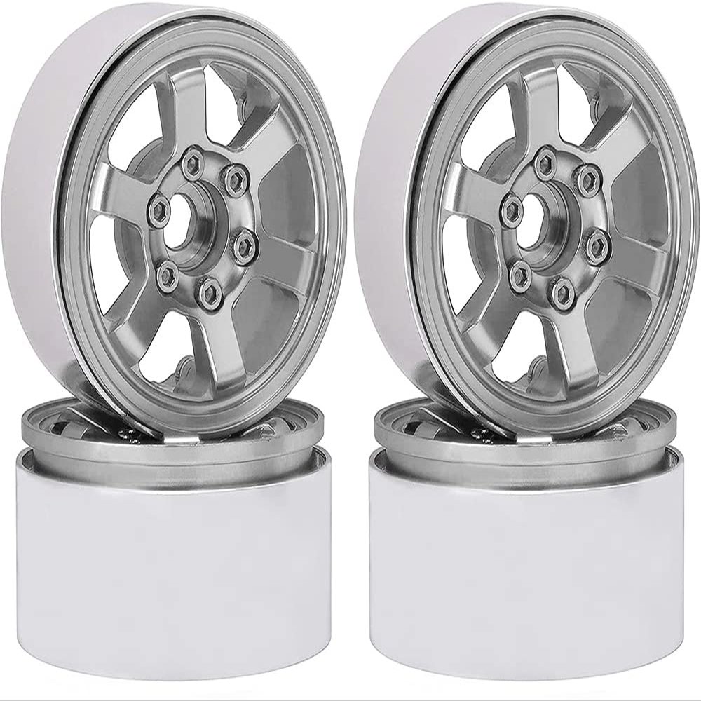 Integy Billet Machined Alloy 6 Spoke 1.9 Wheels (4) for Scale Crawler W=29mm