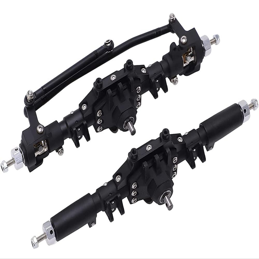 Alloy Machined Front & Rear Axle Assembly w/Internals for SCX10 II 90046 90047