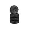 JConcepts 4023-3294 Tusk Green Compound Black Hazard Wheel SCX24 view 1