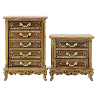 ibasenice 2Pcs 1 16 Scale Dollhouse Furniture Miniature Cabinet and Corner Cabinet for Tiny House Bedroom Decor Accessories