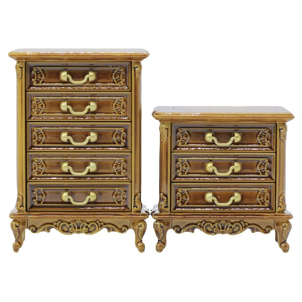 ibasenice 2Pcs 1 16 Scale Dollhouse Furniture Miniature Cabinet and Corner Cabinet for Tiny House Bedroom Decor Accessories