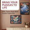 Impresa Jigsaw Puzzle Display Frame Kit - 2-Pack 20x27 in Black - Easy Snap-Together Puzzle Board Backing - Versatile Wall Hanging & Art Display - Fits 1000 Piece Frame view 2