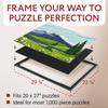 Impresa Jigsaw Puzzle Display Frame Kit - 2-Pack 20x27 in Black - Easy Snap-Together Puzzle Board Backing - Versatile Wall Hanging & Art Display - Fits 1000 Piece Frame view 3