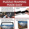 Impresa Jigsaw Puzzle Display Frame Kit - 2-Pack 20x27 in Black - Easy Snap-Together Puzzle Board Backing - Versatile Wall Hanging & Art Display - Fits 1000 Piece Frame view 4