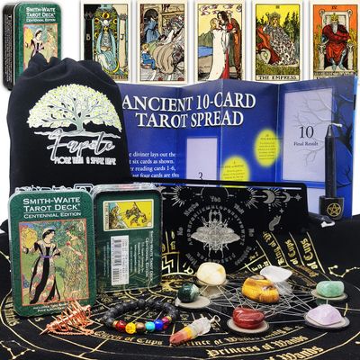 Fapeto more than a simple name Bundles of Tarot Cards Decks for Fortune Telling & Chakras (Smith-Waite Centennial Tarot Deck in a Tin)