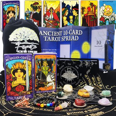 Fapeto more than a simple name Bundles of Tarot Cards Decks for Fortune Telling & Chakras (Morgan-Greer Tarot Deck)