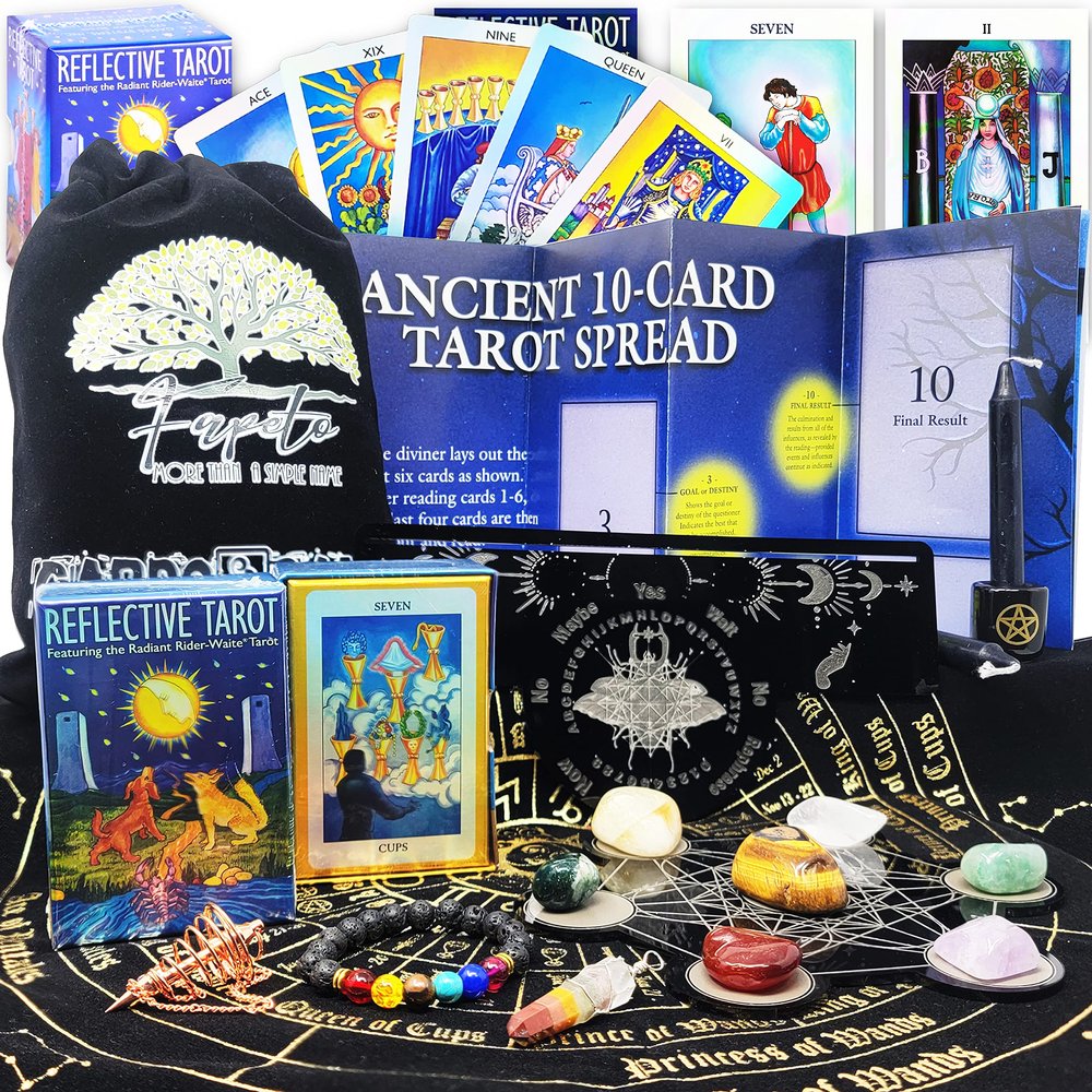 Fapeto more than a simple name Bundles of Tarot Cards Decks for Fortune Telling & Chakras (Reflective Tarot)