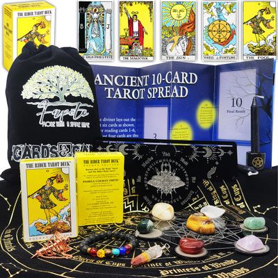 Fapeto more than a simple name Bundles of Tarot Cards Decks for Fortune Telling & Chakras (Pocket Rider-Waite Tarot)