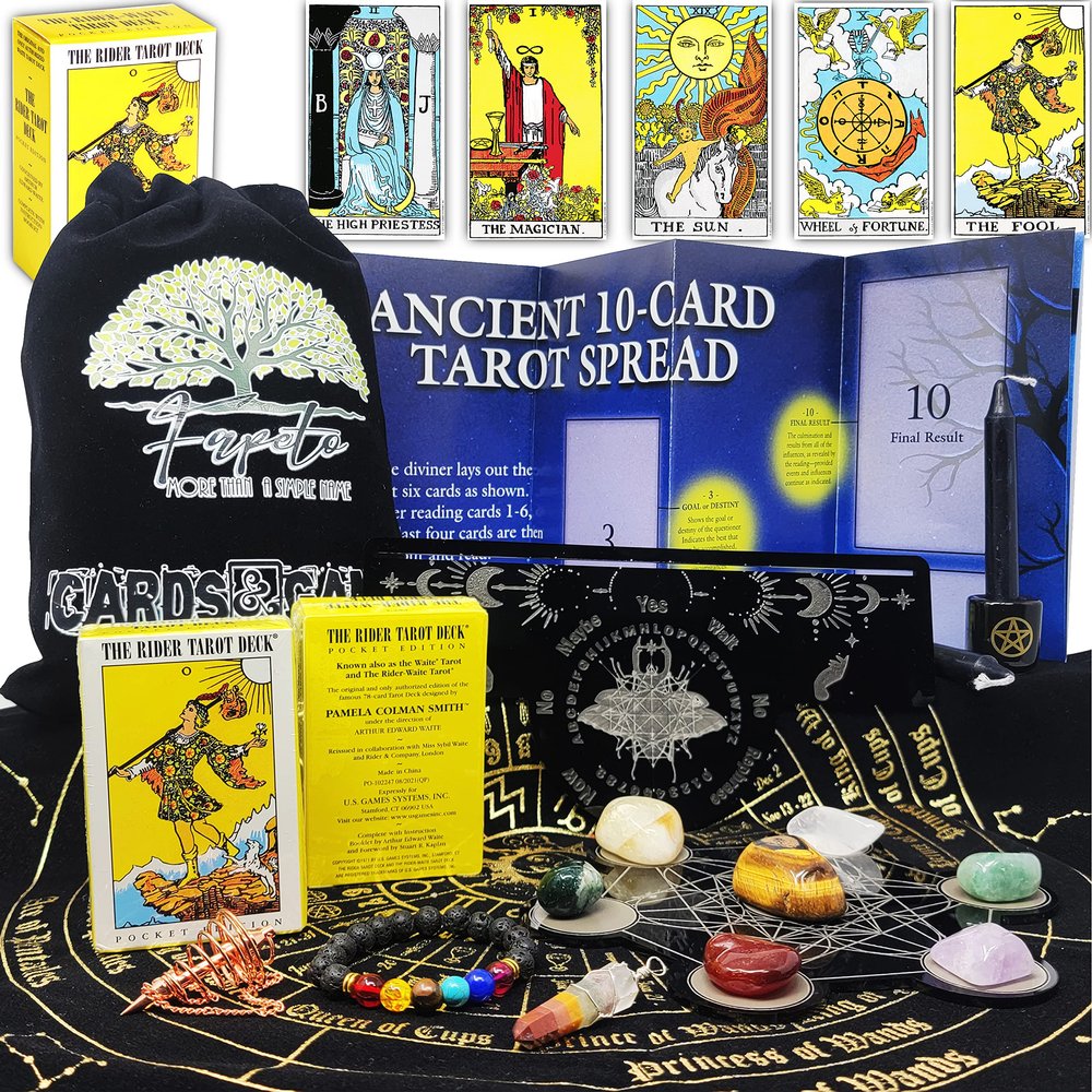 Fapeto more than a simple name Bundles of Tarot Cards Decks for Fortune Telling & Chakras (Pocket Rider-Waite Tarot)